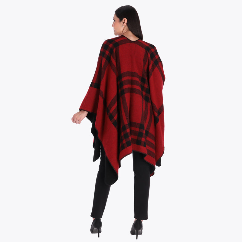 Poncho con Dibujos de Cuadros